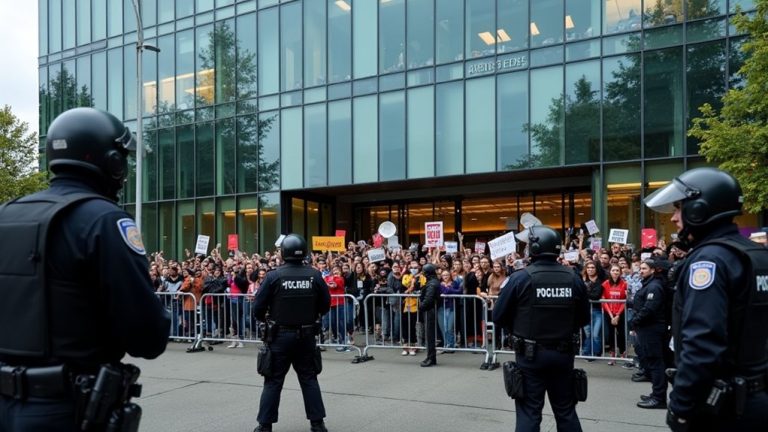 activists storm microsoft headquarters